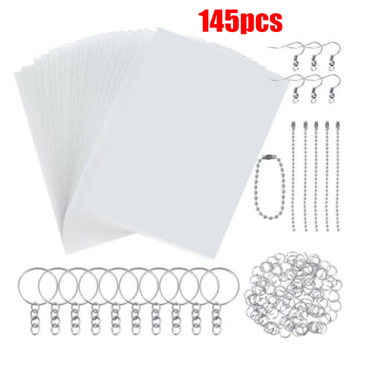 198Pcs145Pcs33Pcs-DIY-Heat-Shrink-Plastic-Sheet-Kit-Shrinky-Art-Paper-Hole-Punch-Keychains-Pencils-1750256-5