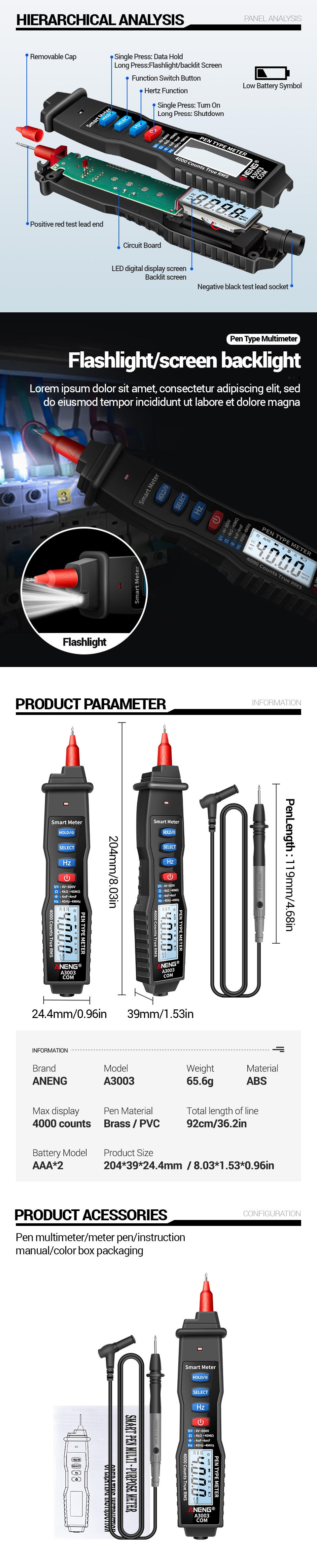 ANENG-A3003-Digital-Pen-Multimeter-Professional-4000-Counts-Smart-Meter-with-NCV-ACDC-Voltage-Resist-1816354-3