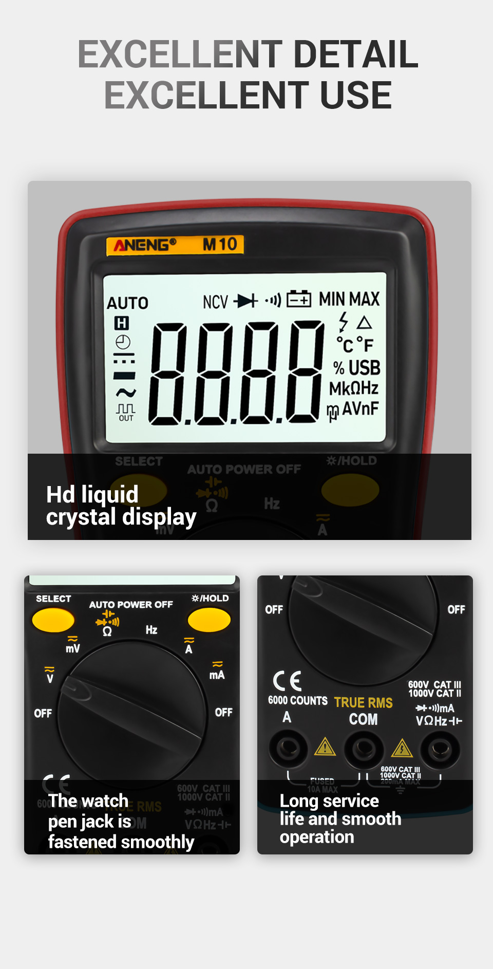 ANENG-M10-6000-Counts-Digital-Multimeter-ACDC-Ammeter-Voltmeter-Ohm-Meter-Tester-Capacitor-Buzzer-Mu-1451306-10