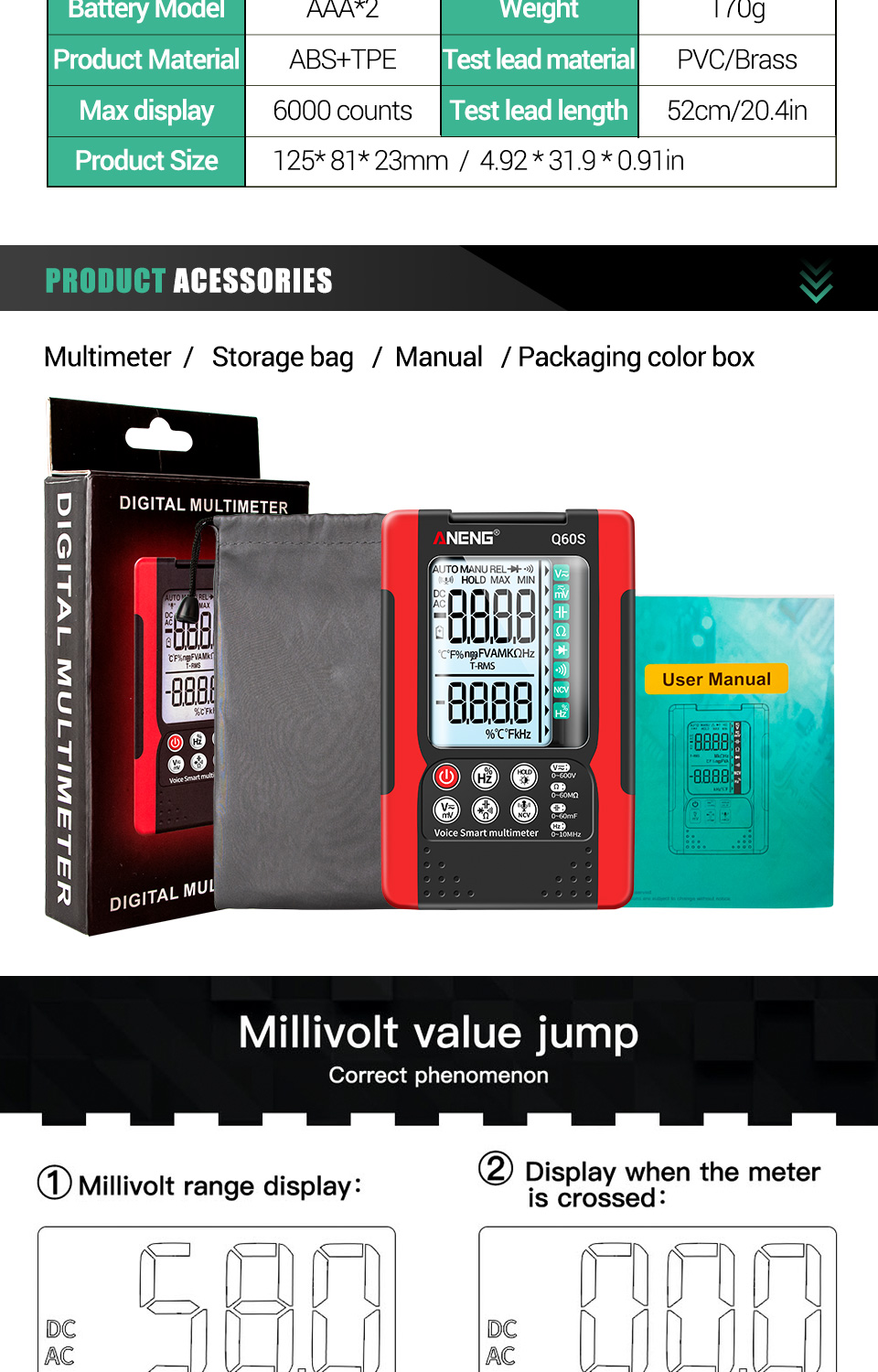 ANENG-Q60S-Q60-Digital-Multimeter-AI-Speech-Recognition-Transistor-Tester-6000-Counts-True-RMS-Auto--1882459-12