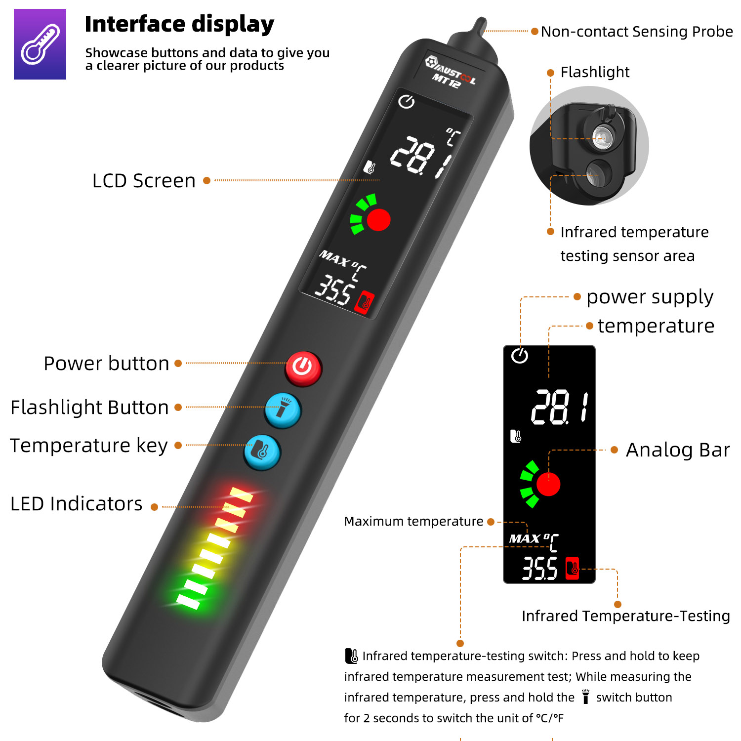 MUSTOOL-MT12-Digital-Multimeter--Thermometer--Non-contact-Voltage-Tester-3-In-1--Ture-RMS-Color-LCD--1837640-8