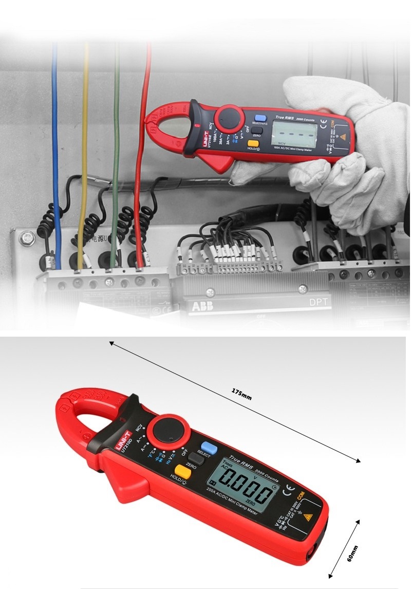 UNI-T-UT210D-Digital-Clamp-Meter-Temperature-Measurement-Auto-Range-Capacitance-Multimeter-ACDC-Cur-1404793-3