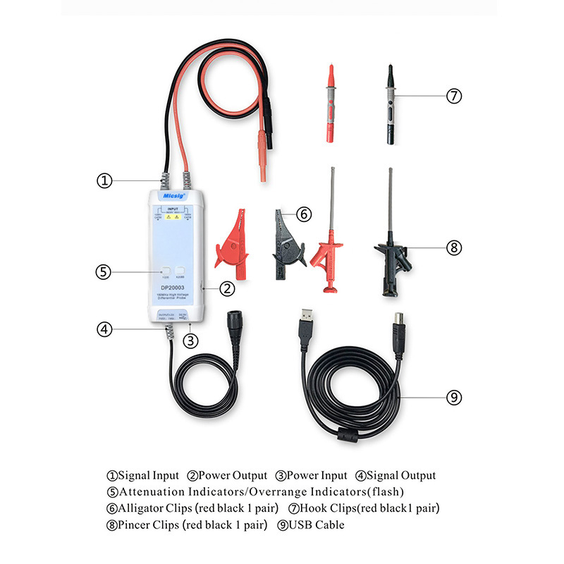 Micsig-Oscilloscope-5600V-100MHz-High-Voltage-Differential-Probe-DP20003-Kit-35ns-Rise-Time-200X--20-1955758-5