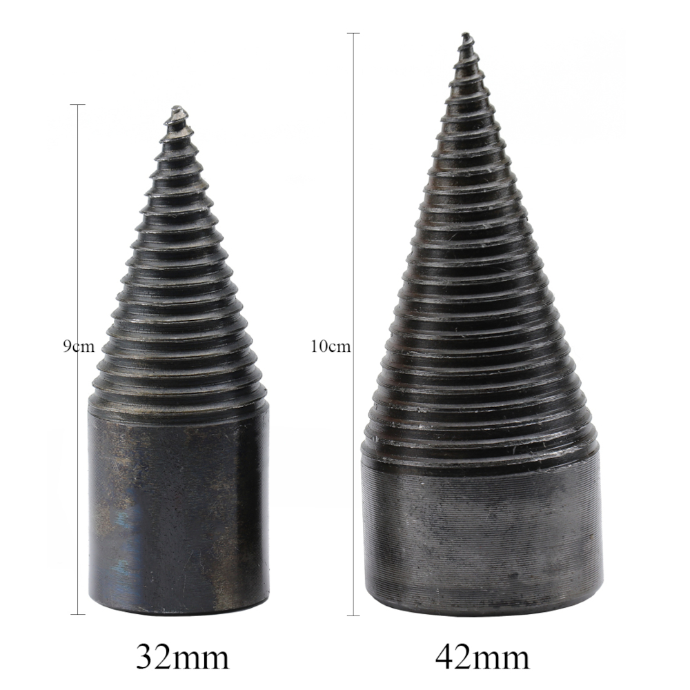 1Pc-Drillpro-3242mm-HSS-RoundSquareHexagonal-Shank-Firewood-Drill-Bit-Splitter-Wood-Split-Cone-Drill-1788833-2