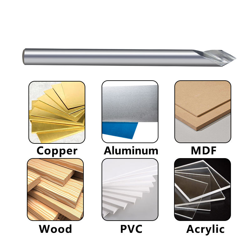 Drillpro-3175mm-Shank-HSS-Engraving-Bit-End-Milling-Cutter-20304560-Degrees-Tip-01-02-03mm-3D-Millin-1721059-2