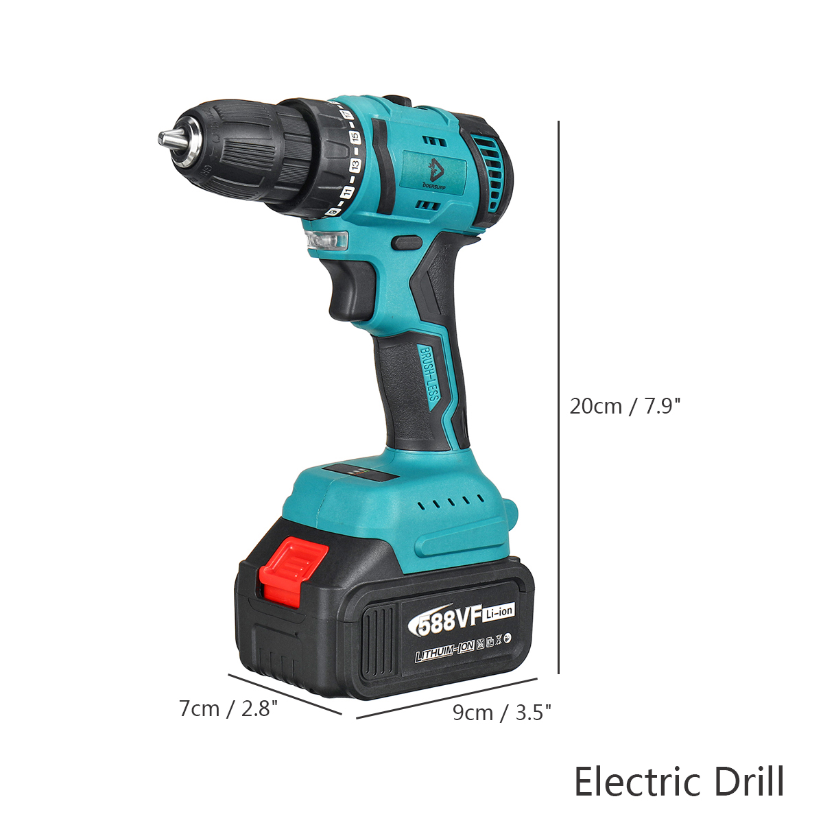 Drillpro-588-VF-3pcs-Brushless-Electric-Drill125mm-Angle-GrinderHammer-Tool-Kits-W1pc2pcs3pcs-Batter-1926550-10