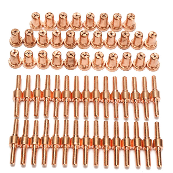 Drillpro-60pcs-Consumables-Extended-Long-Tip-Electrodes-and-Nozzles-for-PT31-LG40-40A-Air-Plasma-Cut-1054797-2