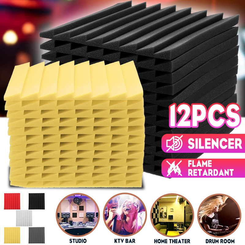 12Pcs-30x30x25cm-Soundproofing-Foam-Acoustic-Wall-Panels-Studio-Soundproof-Foam-1787871-1
