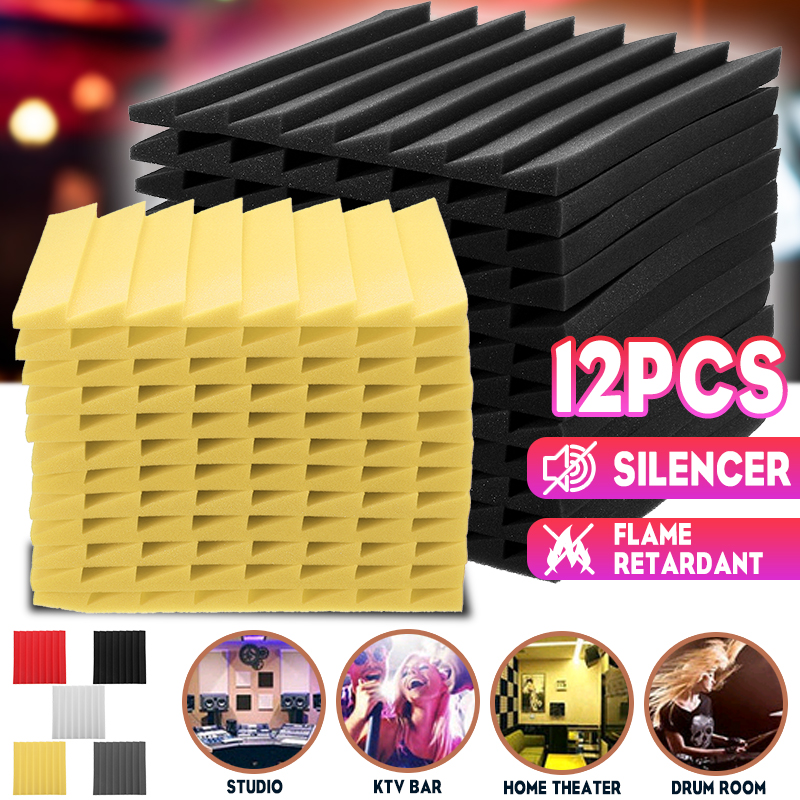 12Pcs-30x30x25cm-Soundproofing-Foam-Acoustic-Wall-Panels-Studio-Soundproof-Foam-1787871-1