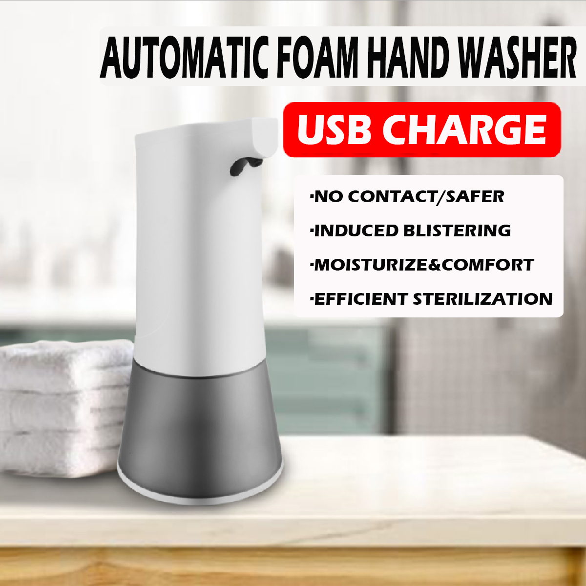 350ml-Infrared-Sensor-Automatic-Soap-Dispenser-Touchless-Stand-Foam-Hand-Washer-1669806-1