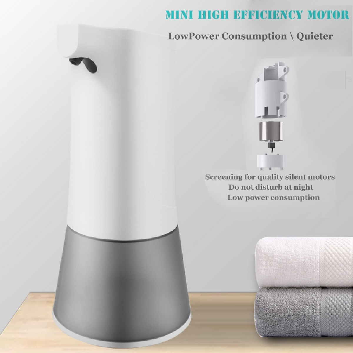 350ml-Infrared-Sensor-Automatic-Soap-Dispenser-Touchless-Stand-Foam-Hand-Washer-1669806-9