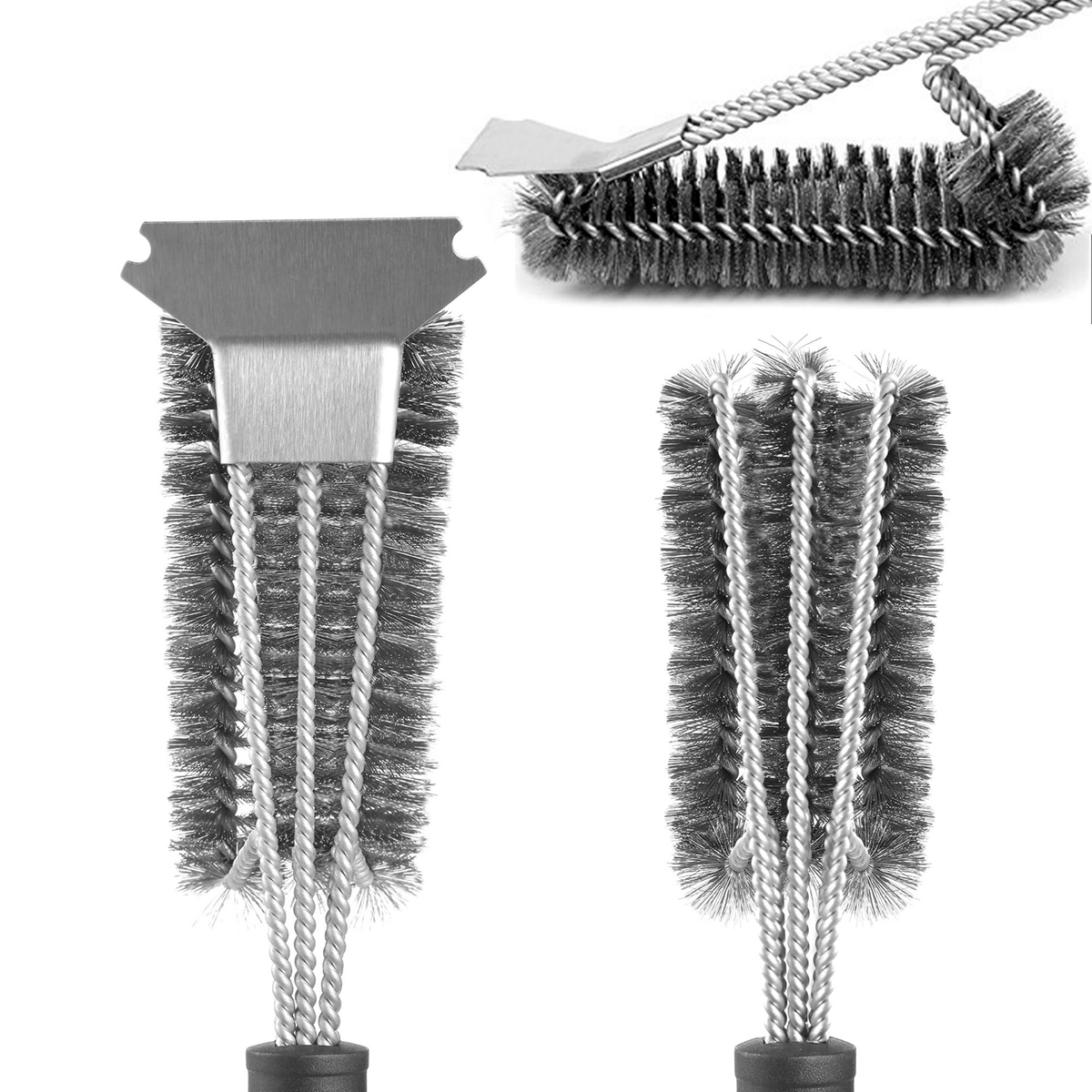 45cm-3-Head-Barbecue-Oven-Grill-Cleaning-Brush-Steel-Wire-Heads-BBQ-Clean-Tool-1725522-10