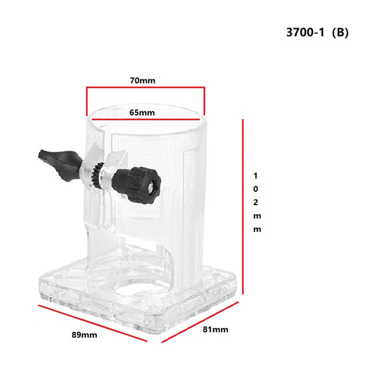 Trimming-Router-Base-Machine-Protective-Cover-PC-With-Knobs-for-Makita-RT0701C-1766064-5