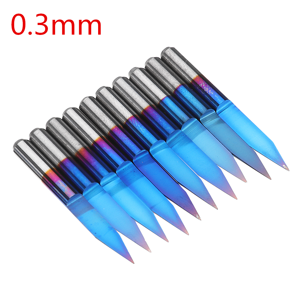 Drillpro-10pcs-010203mm-25-Degree-Engraving-Bit-Blue-NANO-Coated-Carbide-Flat-Bottom-PCB-Engraving-B-1421658-3