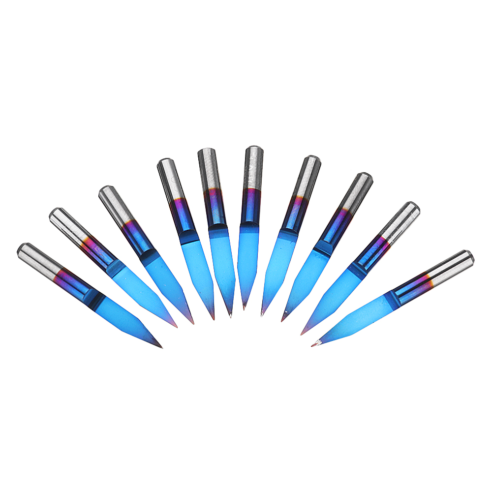 Drillpro-10pcs-010203mm-25-Degree-Engraving-Bit-Blue-NANO-Coated-Carbide-Flat-Bottom-PCB-Engraving-B-1421658-6