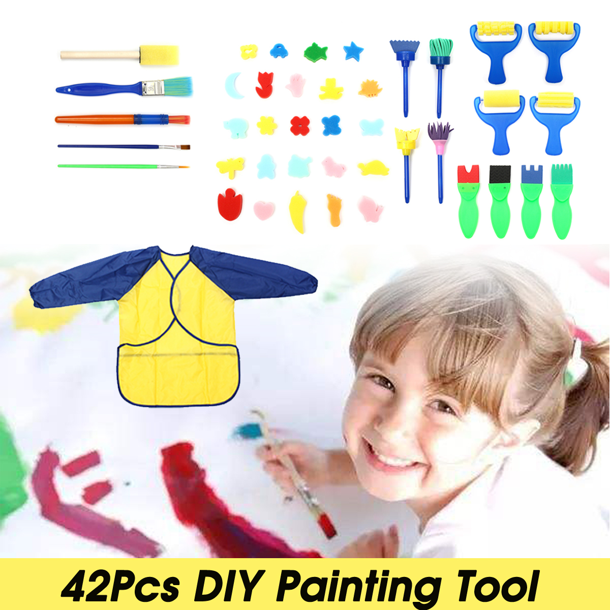 42Pcs-DIY-Child-Painting-Tool-Kit-Roller-Mold-Sponge-Educational-Drawing-Toys-Gift-1611444-1