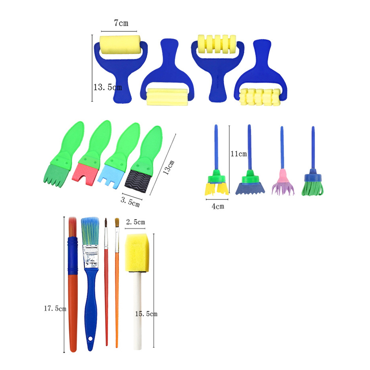 42Pcs-DIY-Child-Painting-Tool-Kit-Roller-Mold-Sponge-Educational-Drawing-Toys-Gift-1611444-2