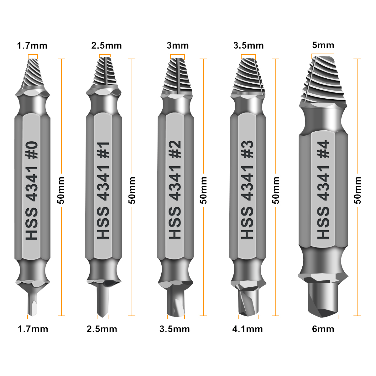 10-PCS-Remover-Damaged-Screw-Extractor-2In1-Drill-Bit-Broken-Head-Tool-1959452-6