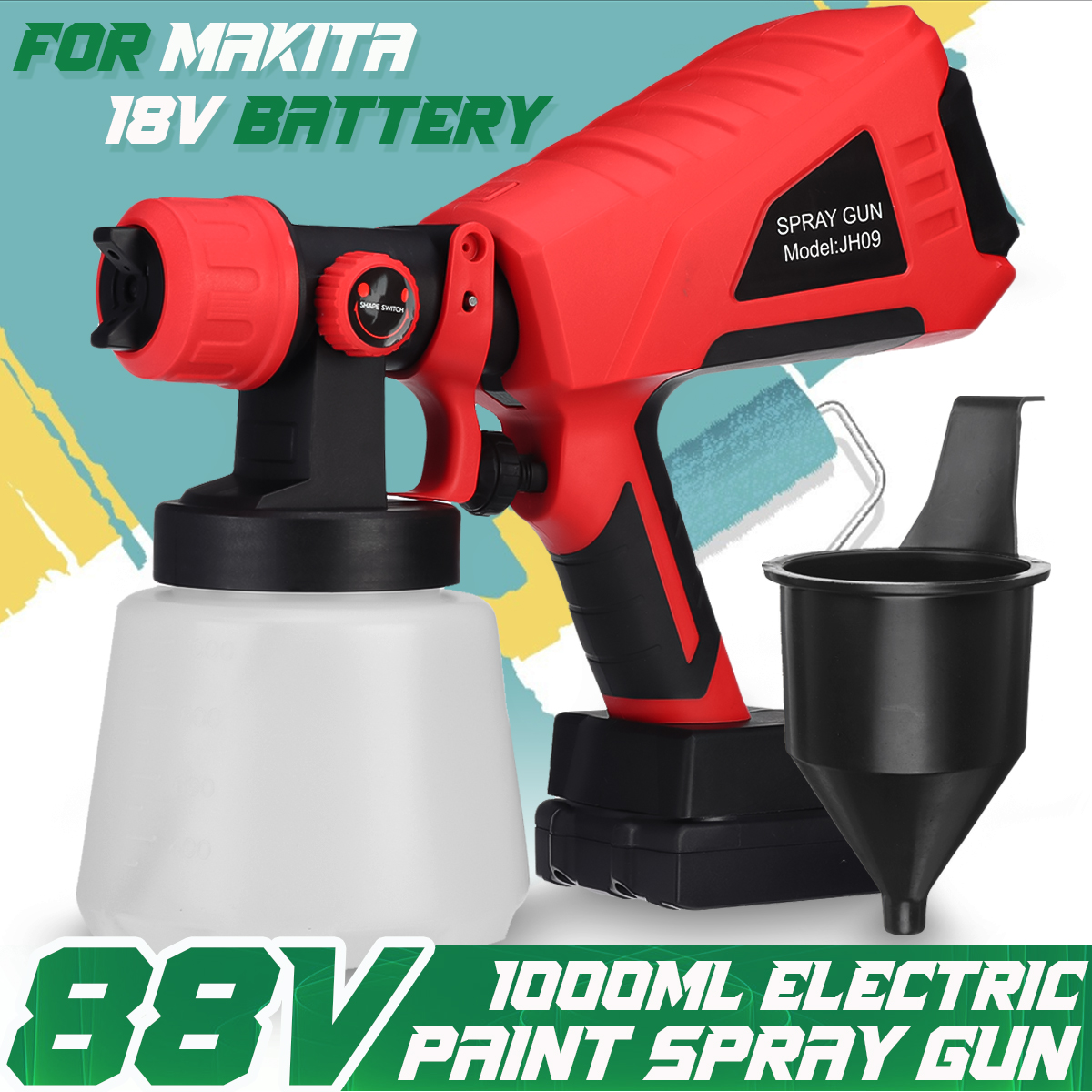 1000ML-88VF-Split-Woodworking-Spray-Paint-Guns-Tool-Cordless-Spray-Paint-Fit-Makita-1885584-3