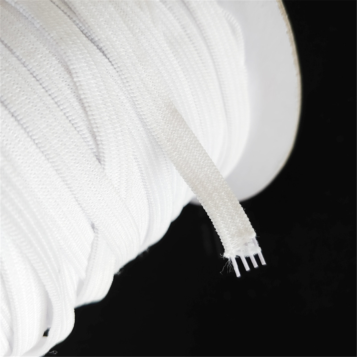 100160-Yards-DIY-Elastic-Band-Sewing-Crafting-Making-Braided-Cords-Knit-White-1671316-7