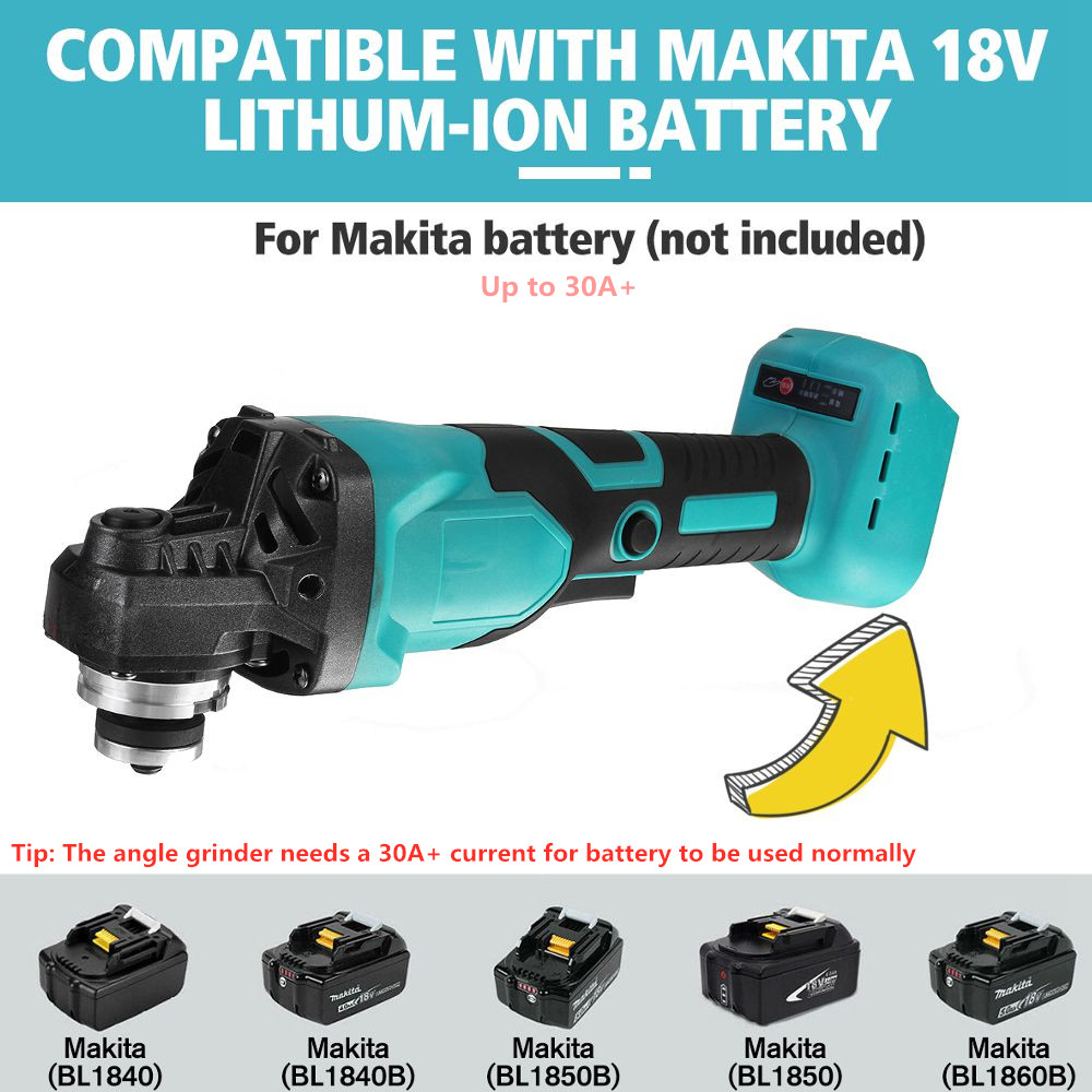100mm-800W-Brushless-Cordless-Impact-Angle-Grinder-For-Makita-18V-Battery-1783631-5