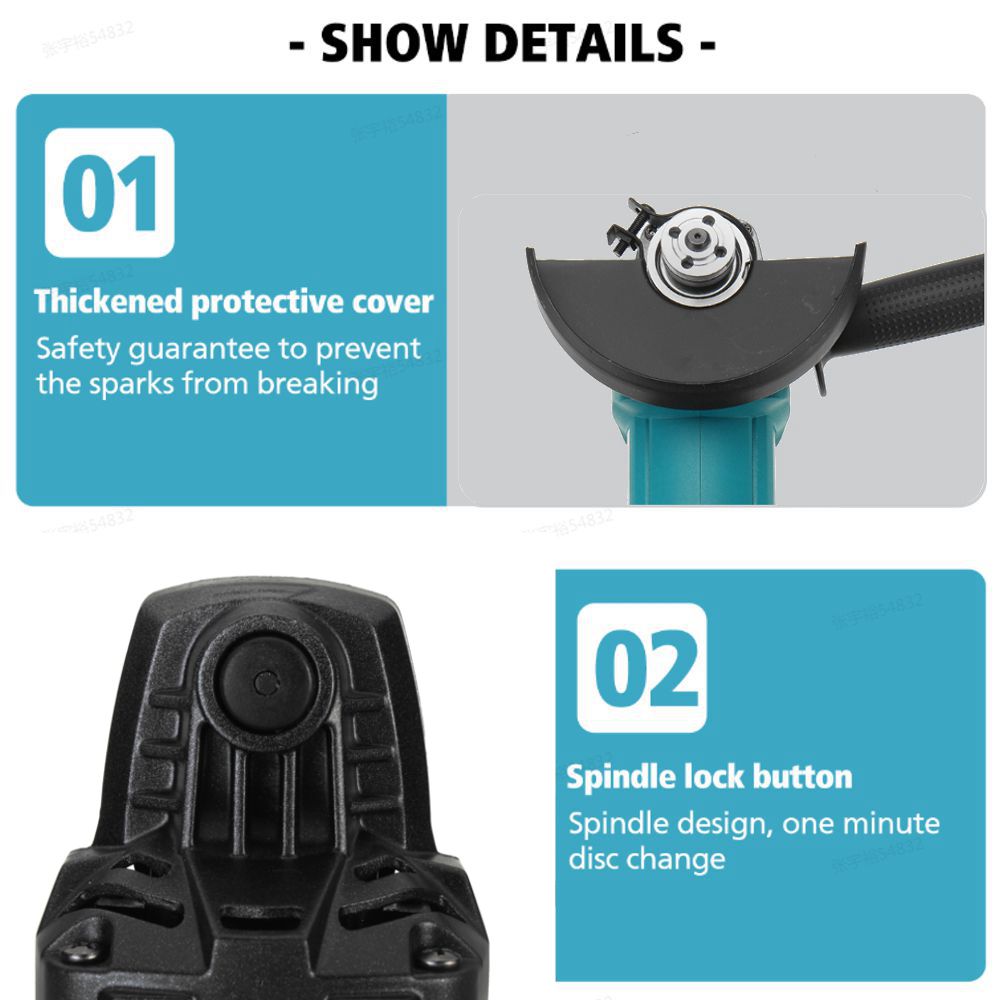 100mm-800W-Brushless-Cordless-Impact-Angle-Grinder-For-Makita-18V-Battery-1783631-8
