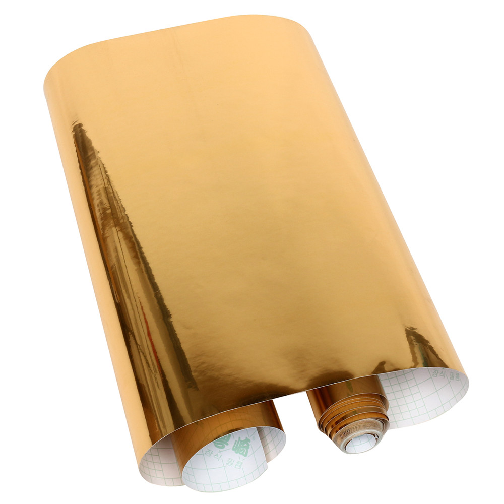 10mX60cm-Mirrored-Wall-Paper-Contact-Paper-PVC-Decor-Sticker-Self-Adhesive-Silver-Gold-1358811-2