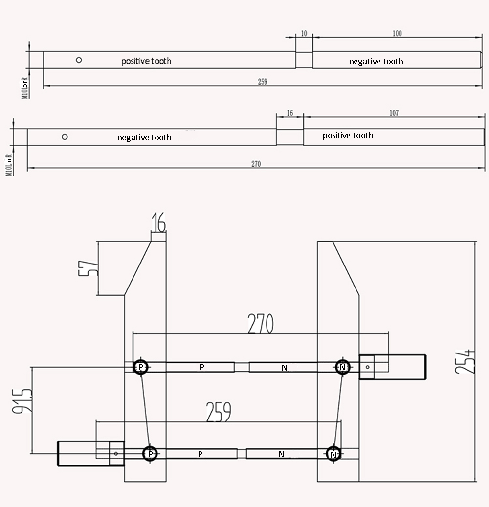 10mm-177219230259270mm-Lead-Screw-with-Iron-Cylindrical-Cross-Hole-Nut-1530957-9