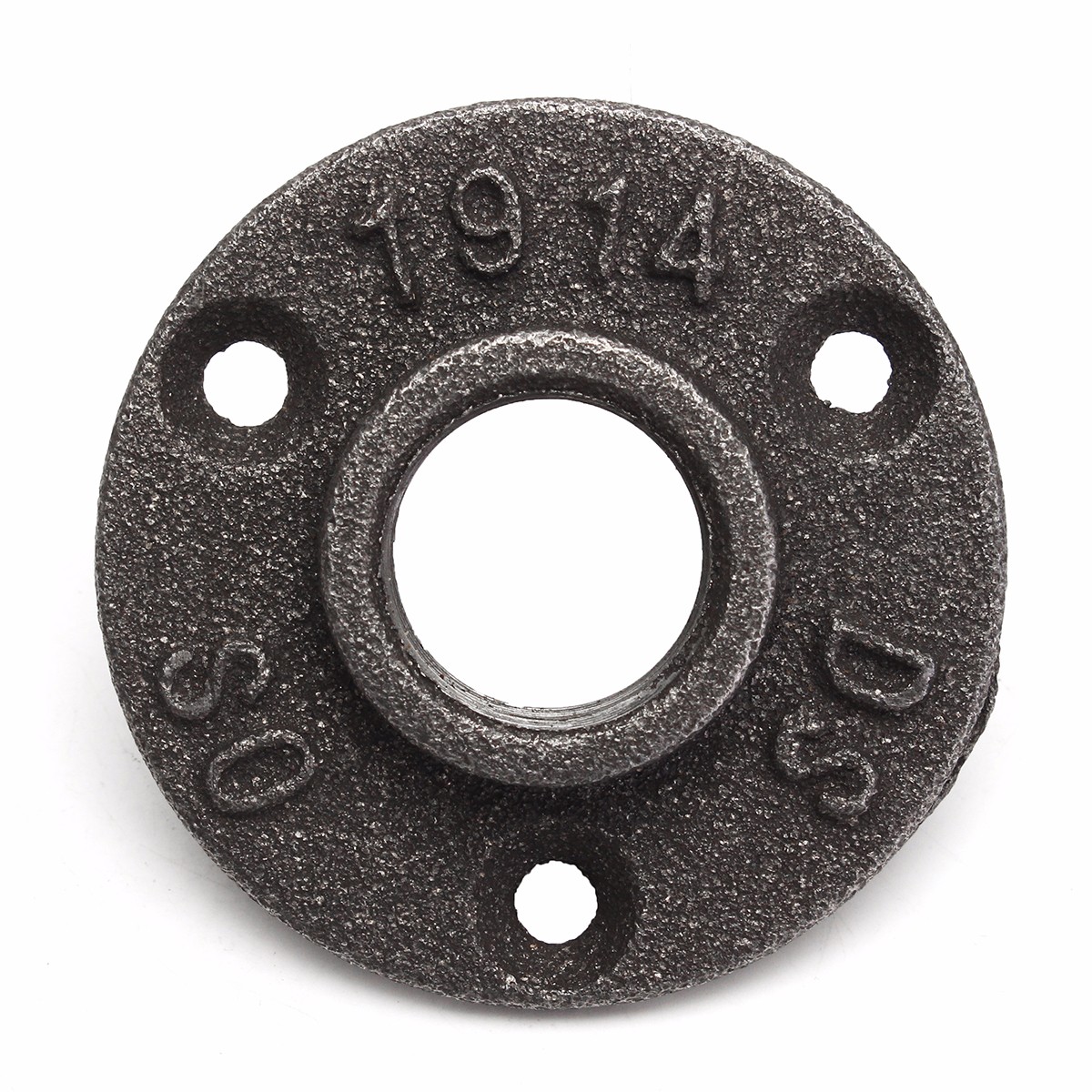 10pcs-34-Inch-Black-Malleable-Threaded-Floor-Flange-Iron-Pipe-Fittings-Wall-Mount-1641109-7