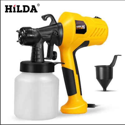 110V-500W-50Hz-Yellow-Plastic-Portable-High-Voltage-Electric-Paint-Spray-Gun-1943583-1