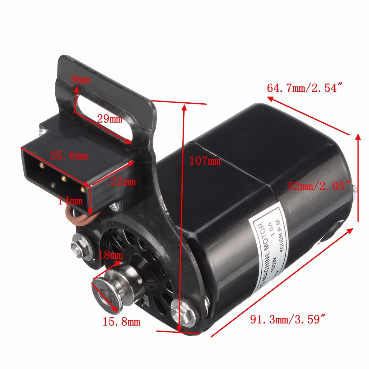 110V-Home-Sewing-Machine-10-Amp-Motor-Foot-Pedal-Controller-Repair-6000rmp-Tools-Kit-1578287-5