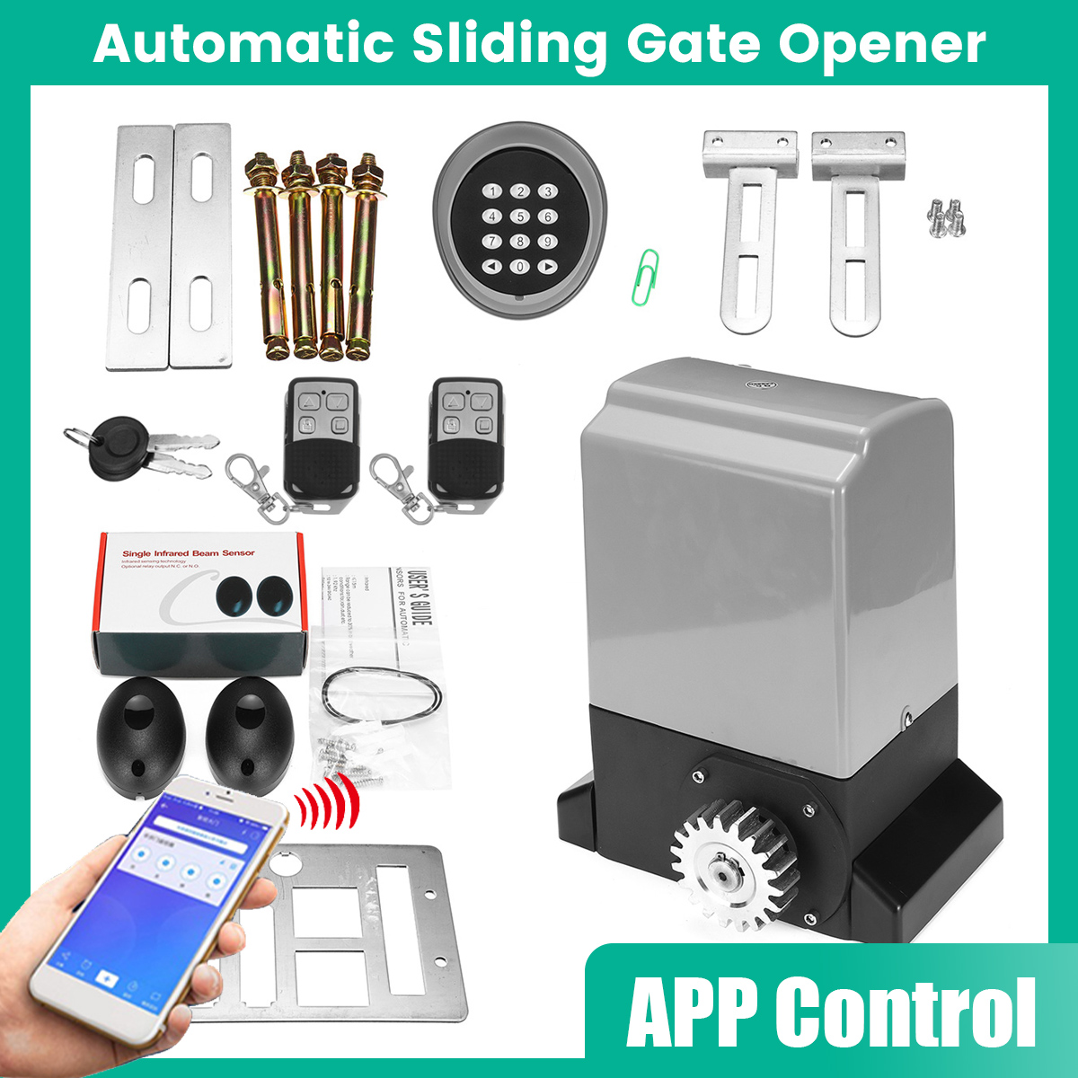 110V-Infrared--Mobile-Phone--Wireless-Password-Electric-Door-Opener-Sliding-Door-Motor-Automatic-Doo-1940764-13
