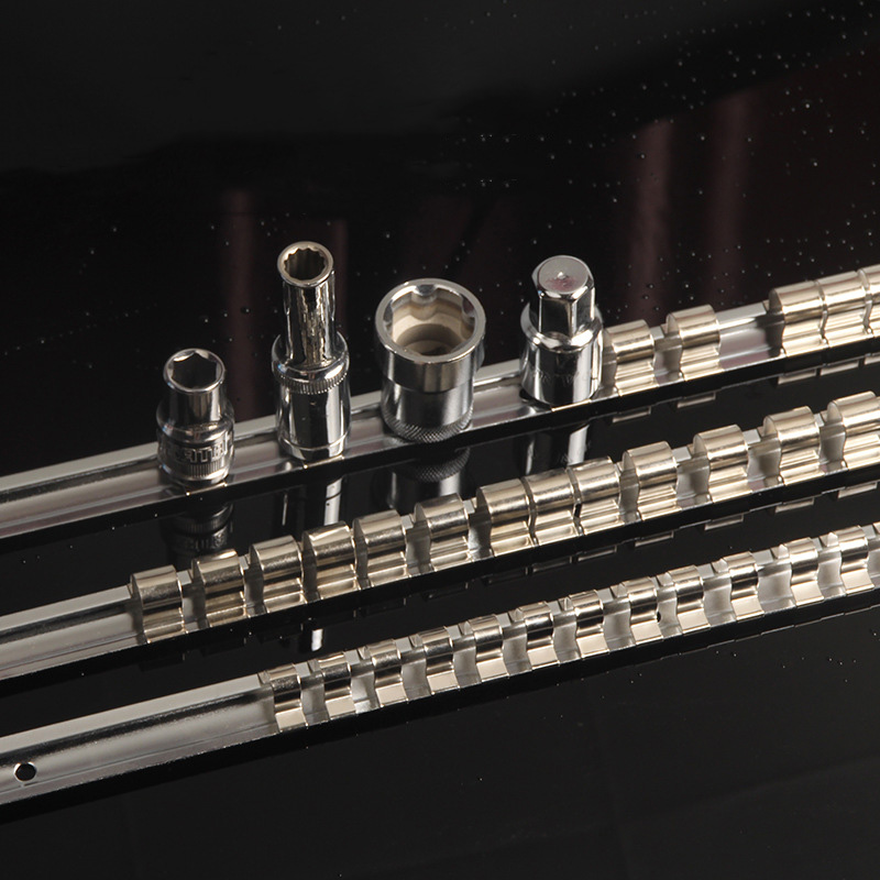 12-Inch-Mountable-Socket-Organizer-Rail-Holder-Stainless-Steel-Clips-Tools-1456224-3