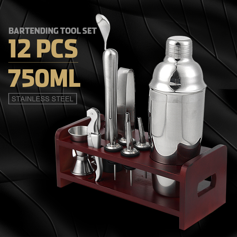 12-Pcs-Bar-Tool-Kits-750ml-Cocktail-Shaker-Stainless-Steel-Bartender-Winee-Mixer-Hand-Tools-1783579-1