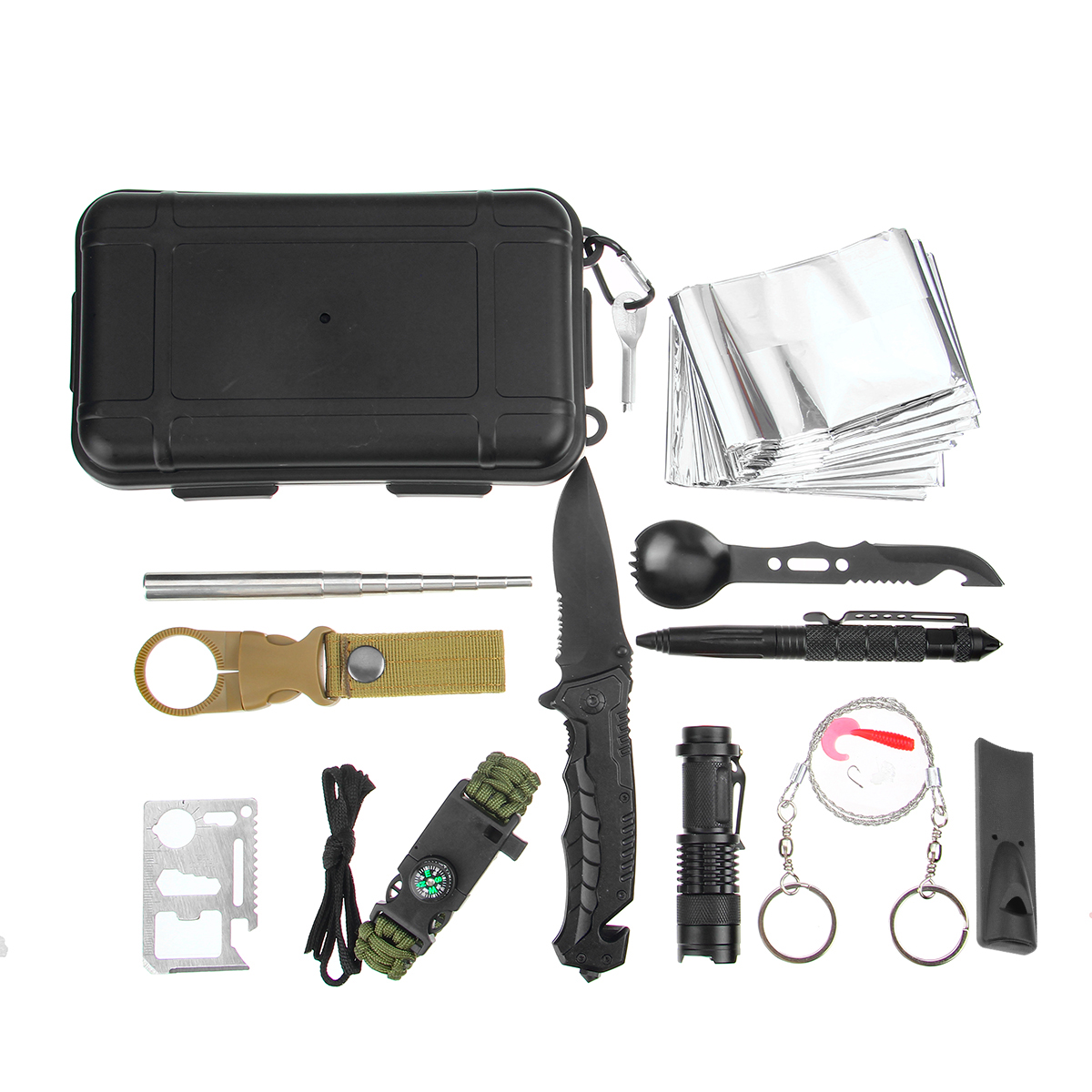 12-in-1-Emergency-Survival-Kit-Outdoor-Hiking-Camping-Tactical-Gear-Multi-Tools-Kit-1697580-8