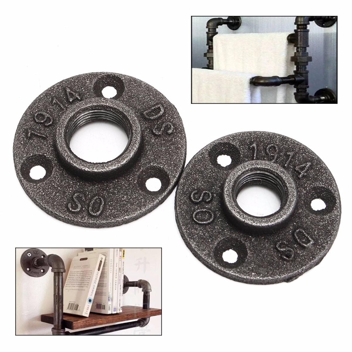 12-or-34-Inch-Black-Flange-Iron-Pipe-Floor-Fitting-Plumbing-Threaded-Three-Holes-Flange-1132619-2