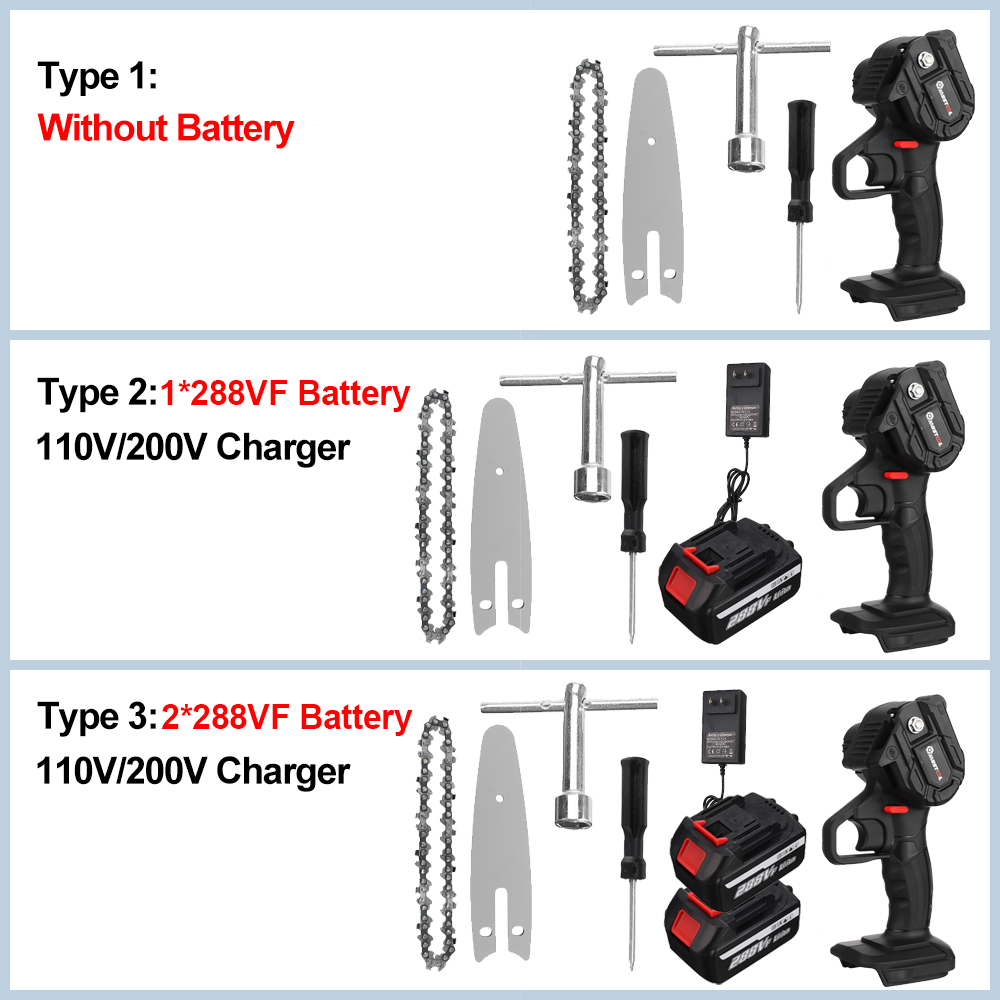 1200W-288VF-6inch-Electric-Chain-Saw-Handheld-Chiansaw-Wood-Cutting-for-18V-Battery-1938010-3