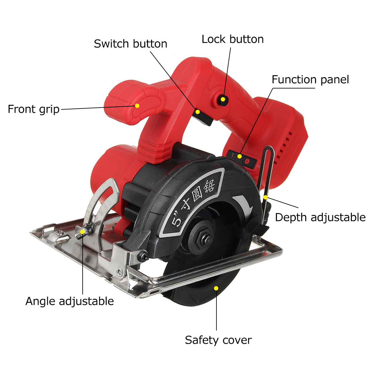 125mm-10800RPM-Multifunction-Circular-Saw-Scale-Bevel-Cutting-Power-Tools-For-18V-Battery-1759378-6