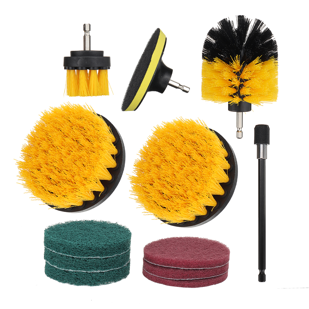 12Pcs-Electric-Drill-Cleaning-Brush-With-Sponge-And-Extend-Attachment-Tile-Grout-Power-Scrubber-Tub--1771311-1