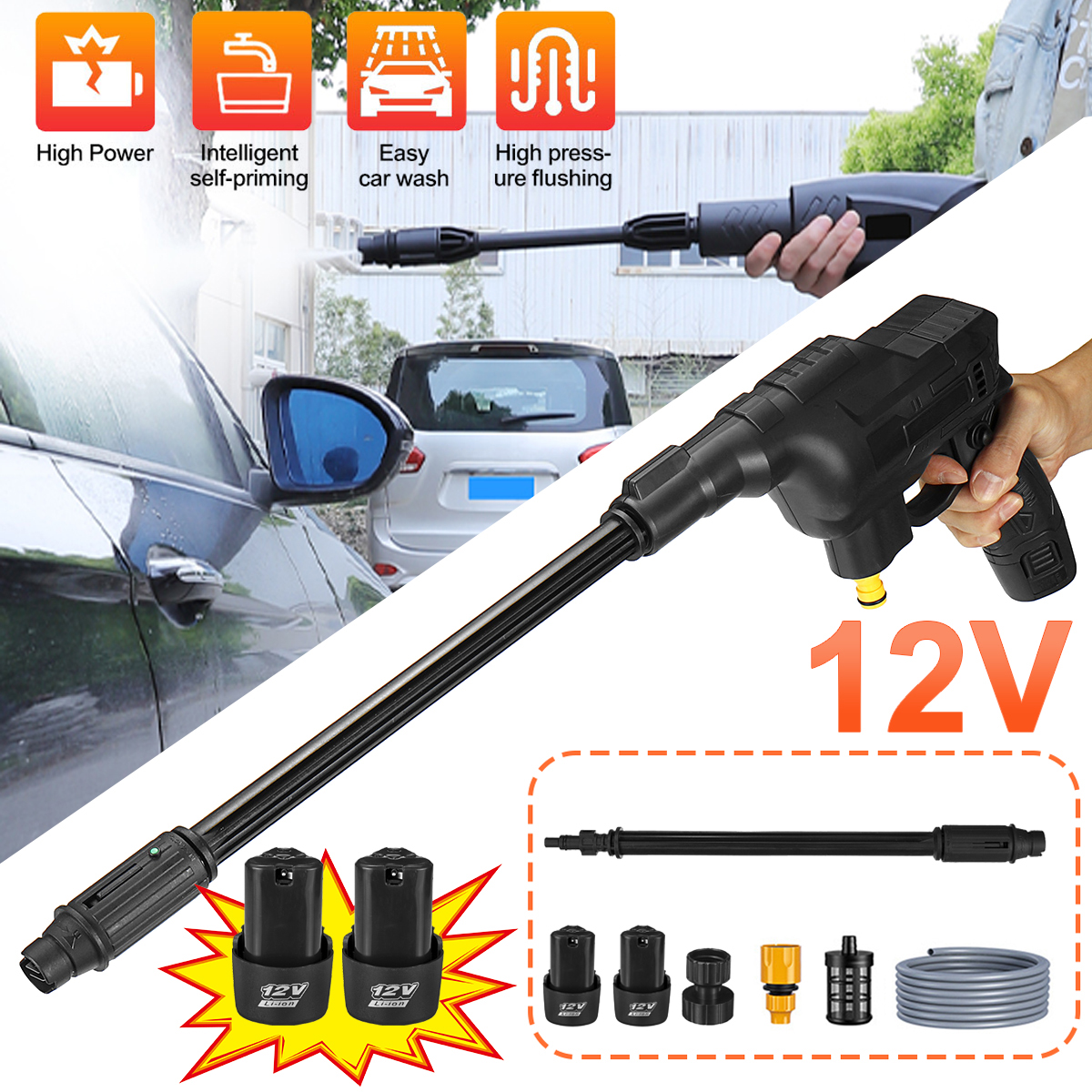 12V-Cordless-Electric-High-Pressure-Washer-Guns-Portable-Car-Washing-Machine-Patio-Car-Cleaner-W-Non-1856707-3