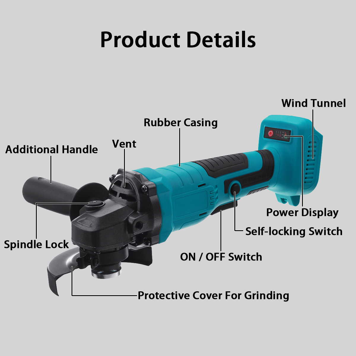 13000RPM-100mm-Brushless-Wireless-Impact-Angle-Grinder-For-Makita-18V-Battery-1781046-9