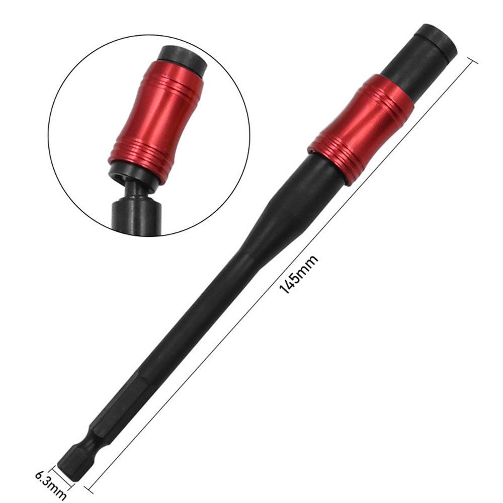 145mm-Hex-Magnetic-Ring-Screwdriver-Bits-Drill-Hand-Tools-14-quot-Extension-Rod-Quick-Change-Holder--1907984-8