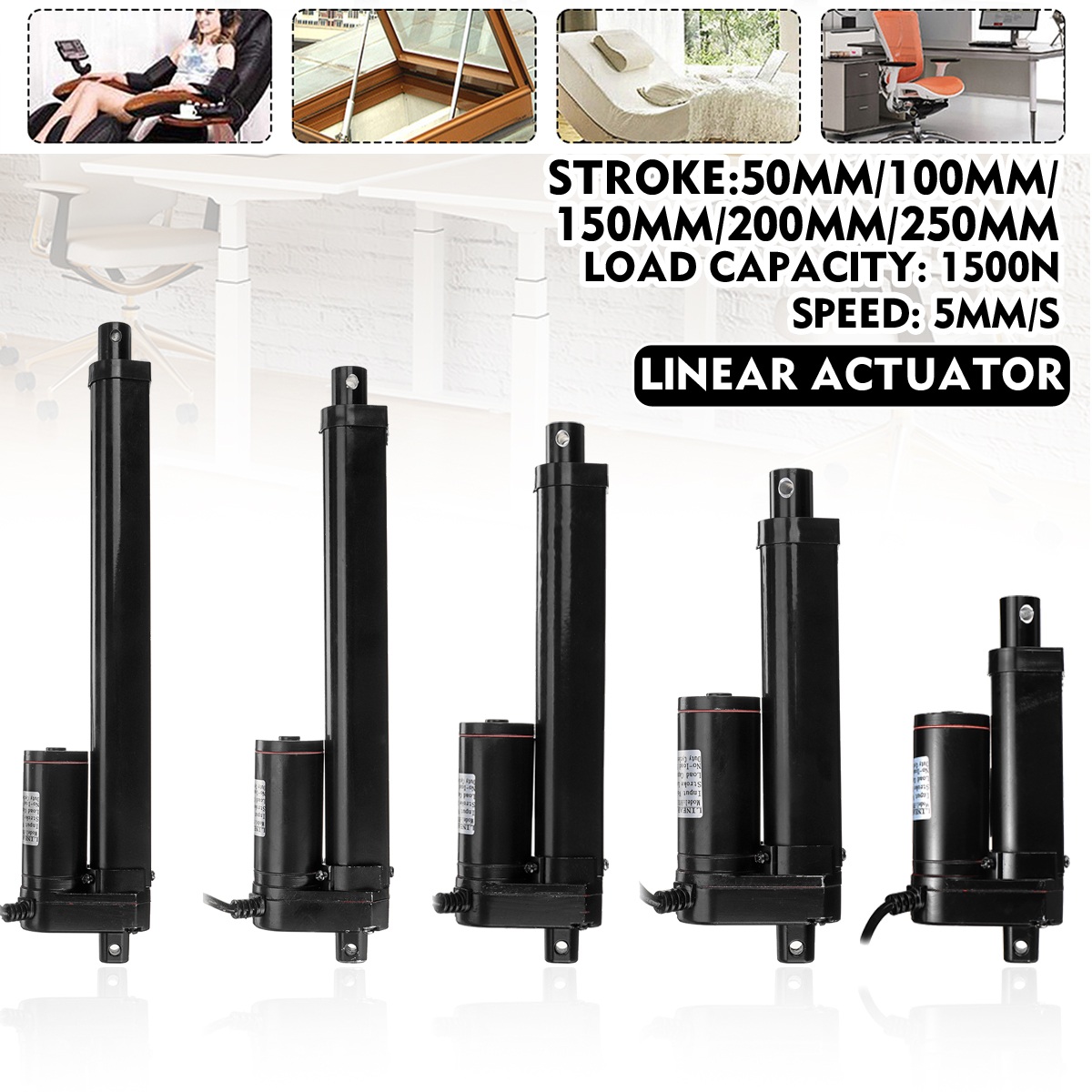 1500N-DC-12V-30W-50-250mm-Linear-Actuator-Motor-Aluminum-Alloy-5mms-Miniature-Linear-Actuato-For-Ret-1694921-1