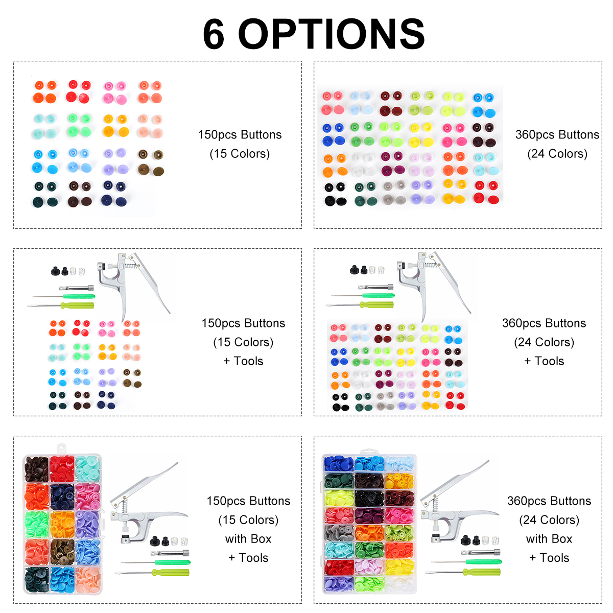 150Pcs360Pcs-Resin-Plastic-Buttons1524-Colors--1-Set-Press-Pliers-1704405-3