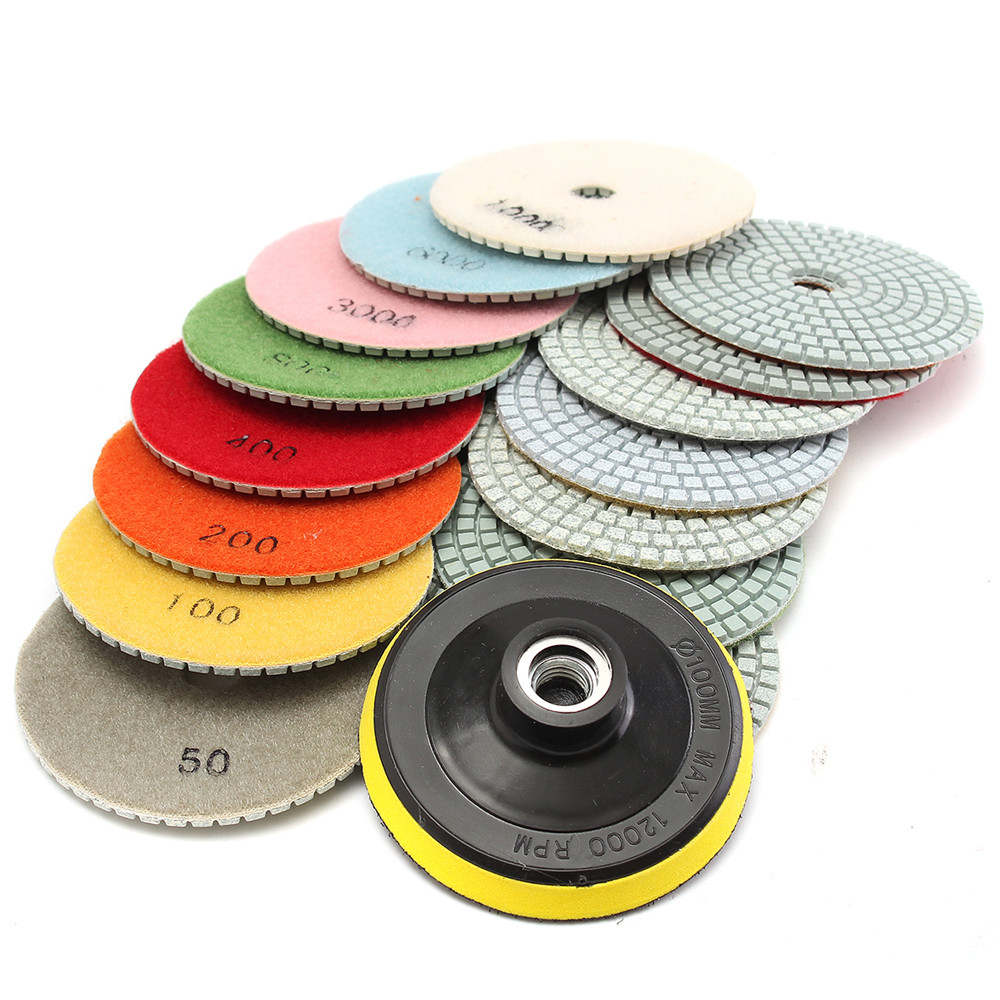 16pcs-4-Inch-50-to-10000-Grit-Diamond-Polishing-Pad-for-Granite-Stone-Concrete-Marble-1089319-2