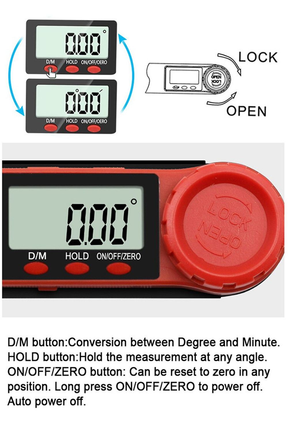 180mm-0-200deg-Multifunction-LCD-Display-Digital-Angle-Finder-Level-Tool-Angle-Ruler-Inclinometer-El-1690010-5