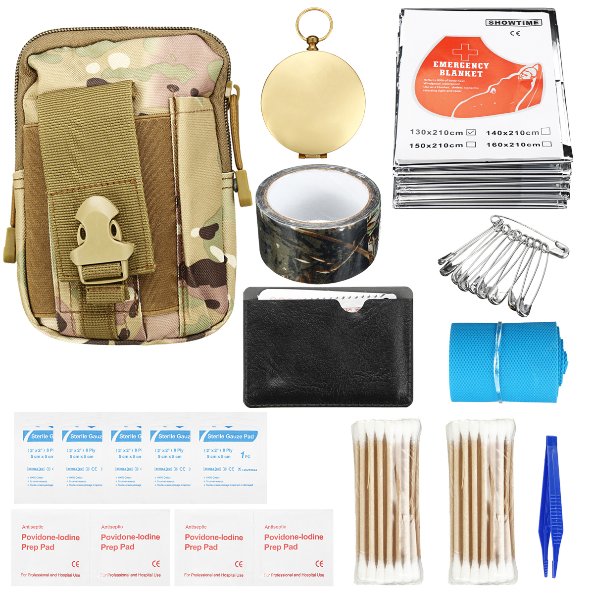 185 Piece Survival Tool Kit - Emergency Survival Kit - Multi-Tool - First Aid Supplies - Survival Gear - EDC-Ga-1427132-4