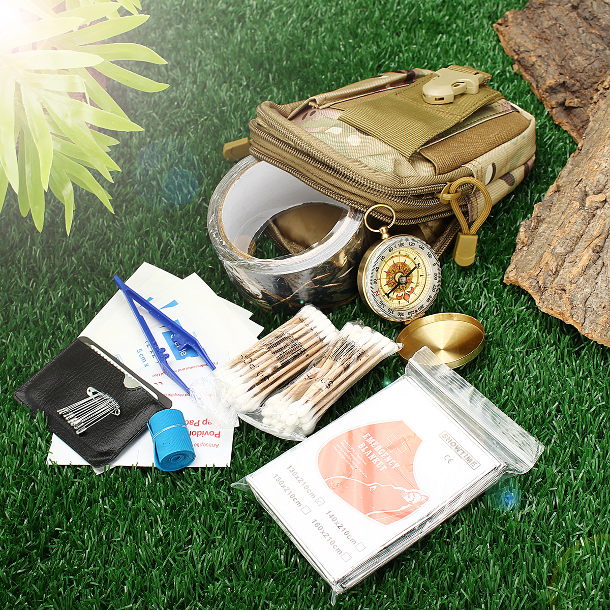 185 Pieces Survival Tool Kit Emergency Survival Tool Kit Multi-Tool First Aid Supplies Survival Gear EDC-Ga-1427132-6