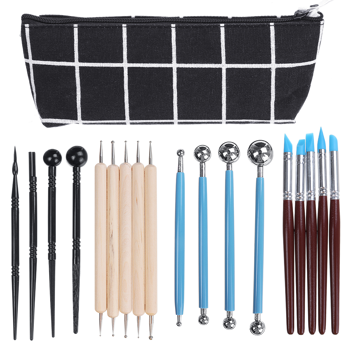 18pcs-Clay-Sculpting-Carving-Pottery-Tools-Kit-Wax-Polymer-Shapers-Modeling-DIY-Craft-1517939-1