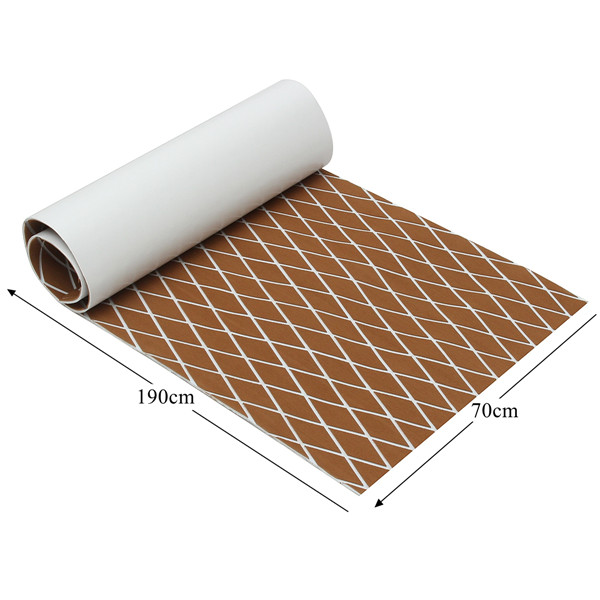 190x70cm-Brown-and-White-EVA-Foam-Teak-Boat-Sheet-Floor-Marine-Decking-Teak-Sheet-Self-Adhesive-1187322-1